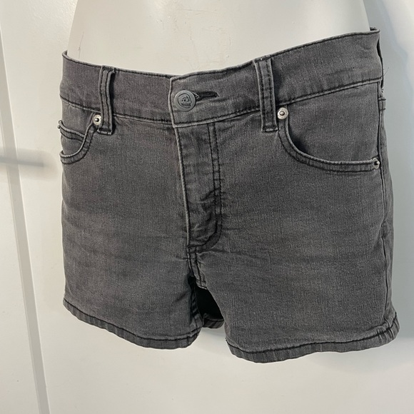 Cheap Monday H&M High Waisted Shorts Grey Denim Spring Jean Black Wash 25” - Picture 3 of 6
